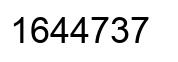 Number 1644737 black image