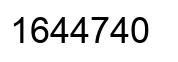 Number 1644740 black image
