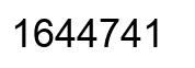 Number 1644741 black image