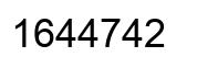 Number 1644742 black image