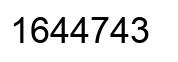 Number 1644743 black image