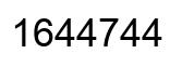 Number 1644744 black image