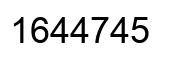 Number 1644745 black image