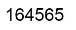 Number 164565 black image