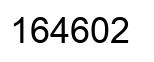 Number 164602 black image