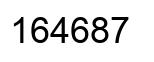 Número 164687 imagen negro