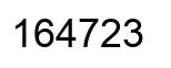 Número 164723 imagen negro