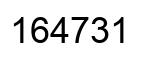 Número 164731 imagen negro