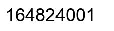 Número 164824001 imagen negro