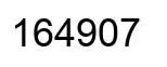 Number 164907 black image