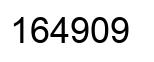 Number 164909 black image