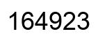 Number 164923 black image