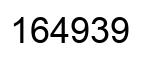 Number 164939 black image
