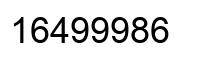 Number 16499986 black image