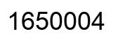 Number 1650004 black image
