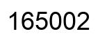 Número 165002 imagen negro