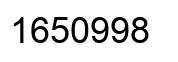 Number 1650998 black image