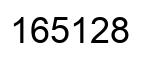 Number 165128 black image