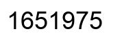 Number 1651975 black image