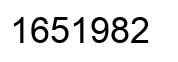 Number 1651982 black image