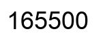 Número 165500 imagen negro