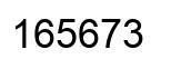 Number 165673 black image