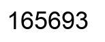 Number 165693 black image