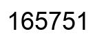 Number 165751 black image