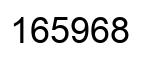 Number 165968 black image