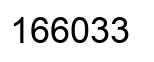 Number 166033 black image
