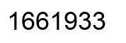 Number 1661933 black image