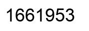 Number 1661953 black image