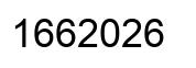 Number 1662026 black image