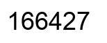 Number 166427 black image