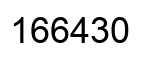 Number 166430 black image