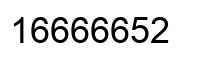 Number 16666652 black image