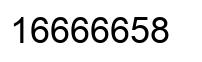 Number 16666658 black image