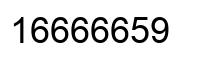 Number 16666659 black image