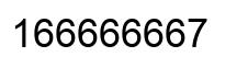 Number 166666667 black image