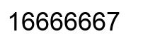 Number 16666667 black image