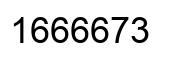 Number 1666673 black image