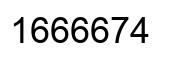 Number 1666674 black image