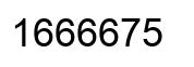 Number 1666675 black image