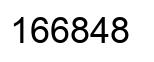 Number 166848 black image
