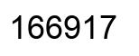 Number 166917 black image