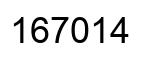 Number 167014 black image