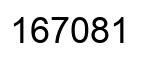 Number 167081 black image