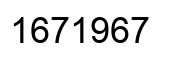 Number 1671967 black image