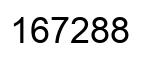 Number 167288 black image