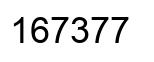 Number 167377 black image